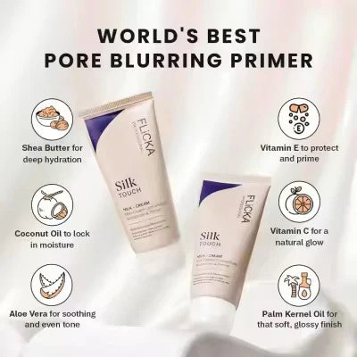Flicka 3-in-1 Silk Touch Primer For Flawless Makeup (IMPORTED)