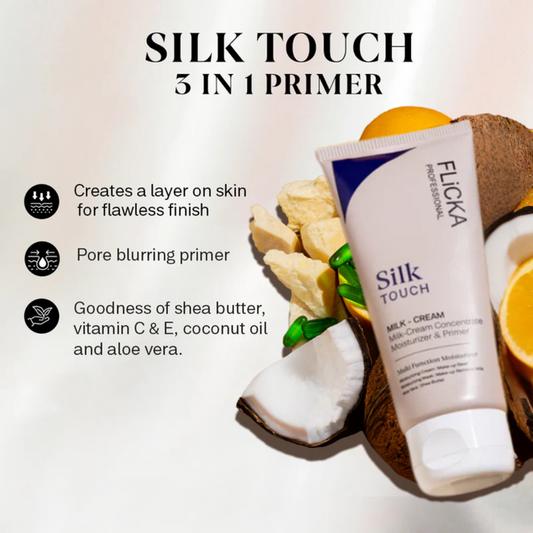 Flicka 3-in-1 Silk Touch Primer For Flawless Makeup (IMPORTED)